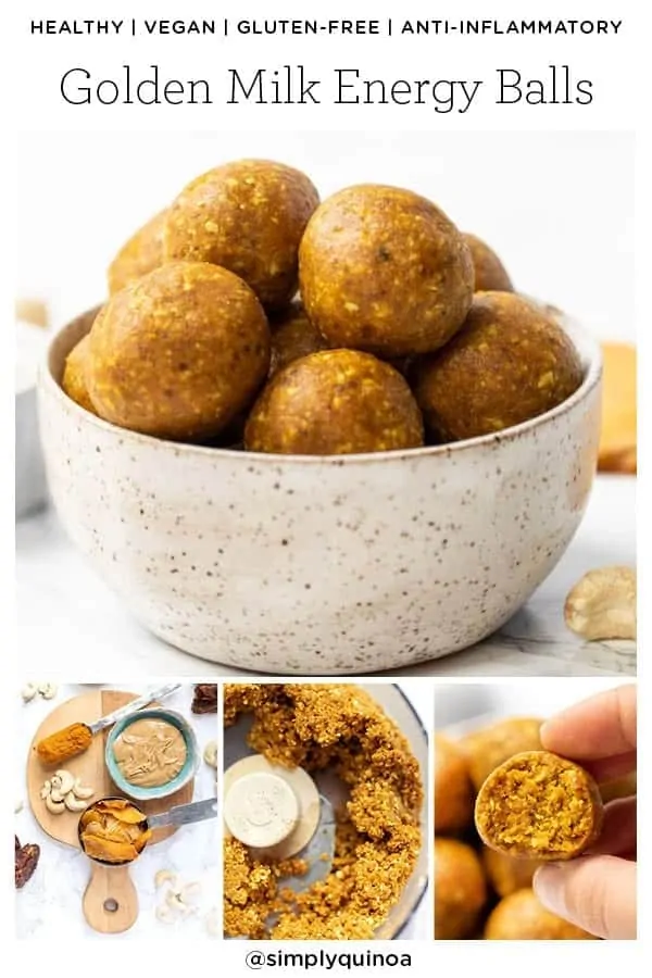 Perfect Golden Milk Energy Balls with Turmeric