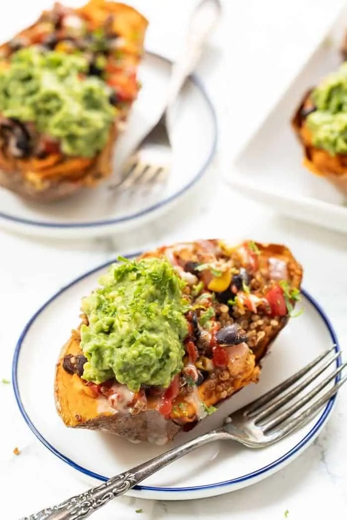 Quinoa Stuffed Sweet Potatoes with Black Beans