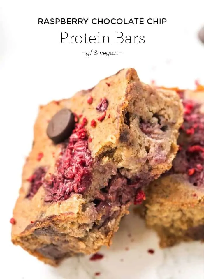 Healthy Raspberry Bars with Chocolate Chips