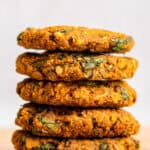 Stack of 5 lentil patties