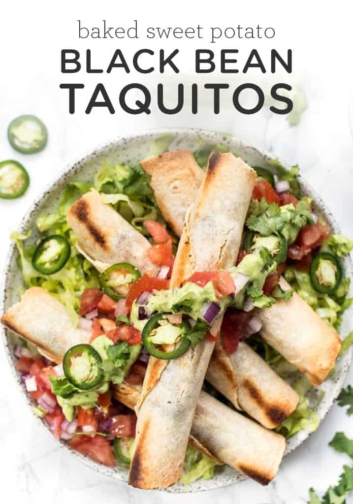 Sweet Potato & Black Bean Taquitos