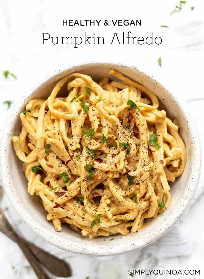 Vegan Pumpkin Alfredo Pasta Recipe