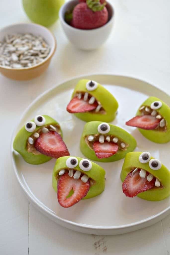 Silly Apple Monsters for Halloween