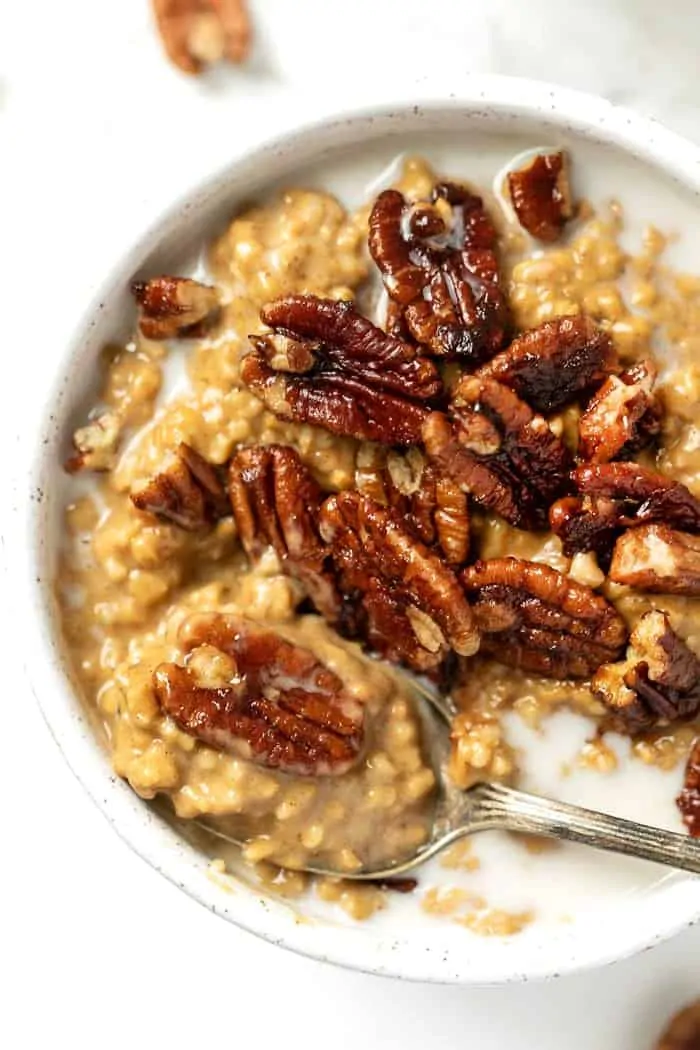 Creamy Steel Cut Oatmeal with Pumpkin