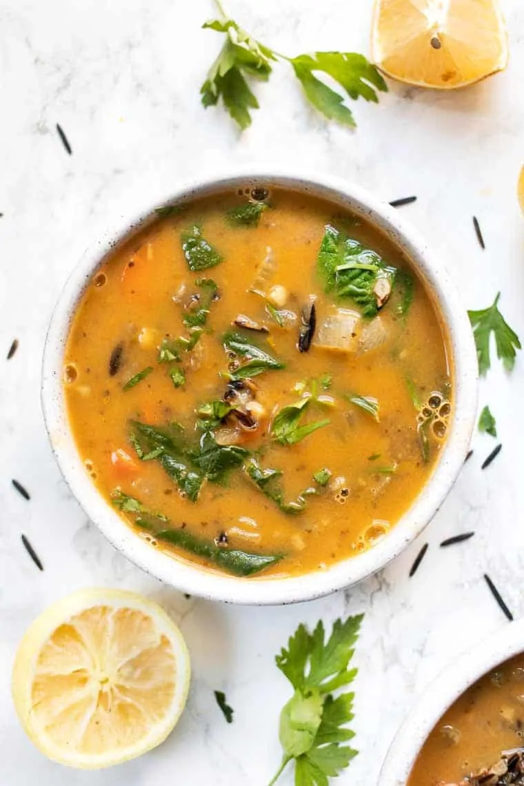 Lemon Garlic Wild Rice Soup Recipe