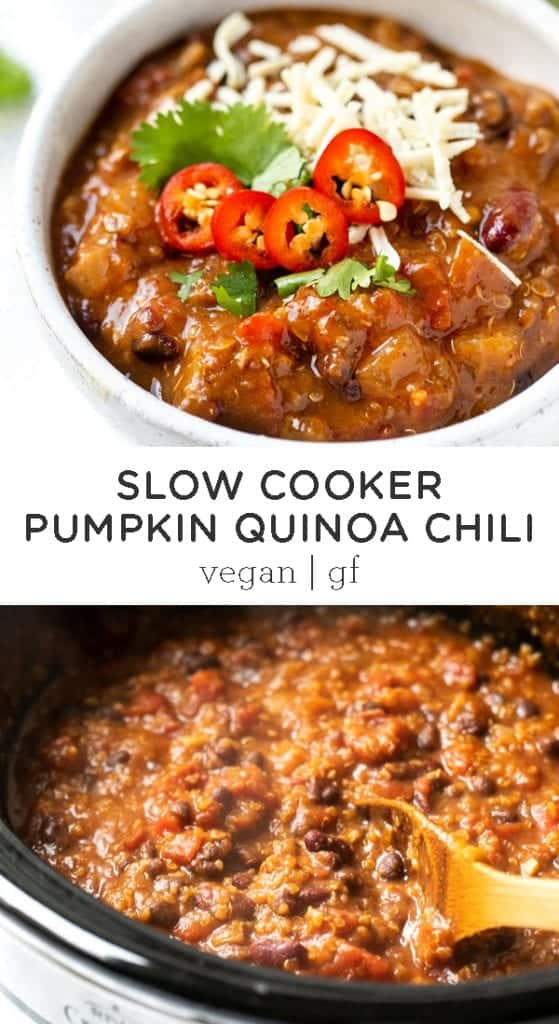 slow cooker pumpkin quinoa chili