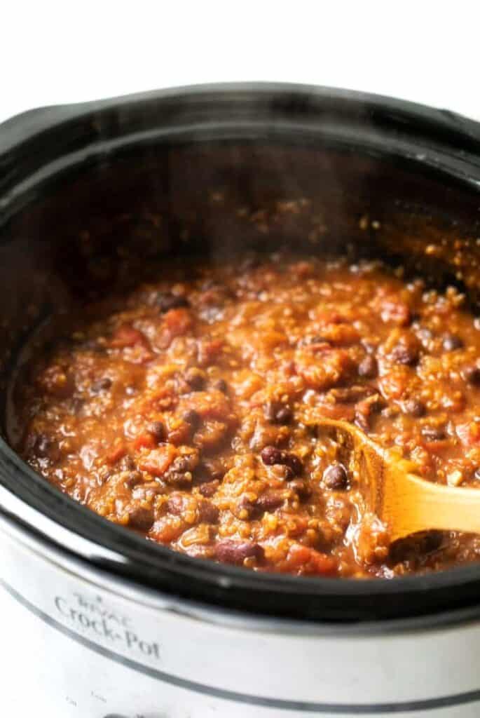 Slow Cooker Pumpkin Quinoa Chili Easy Vegetarian Chili Simply Quinoa