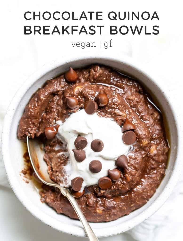 Chocolate Quinoa Breakfast Bowls