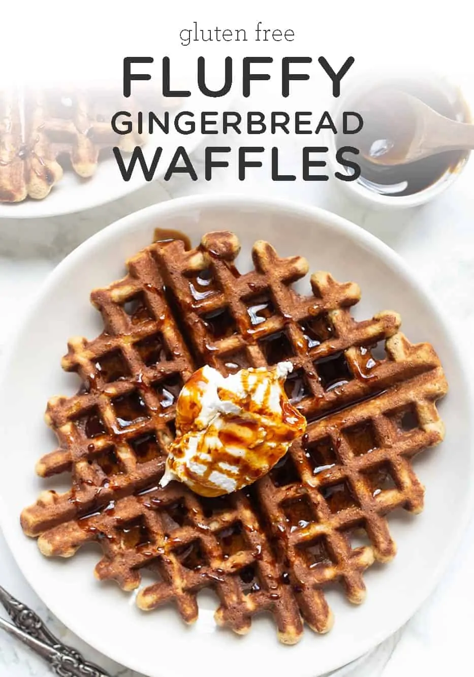 Healthy Gingerbread Waffles