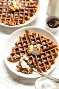 Healthy Gingerbread Waffles