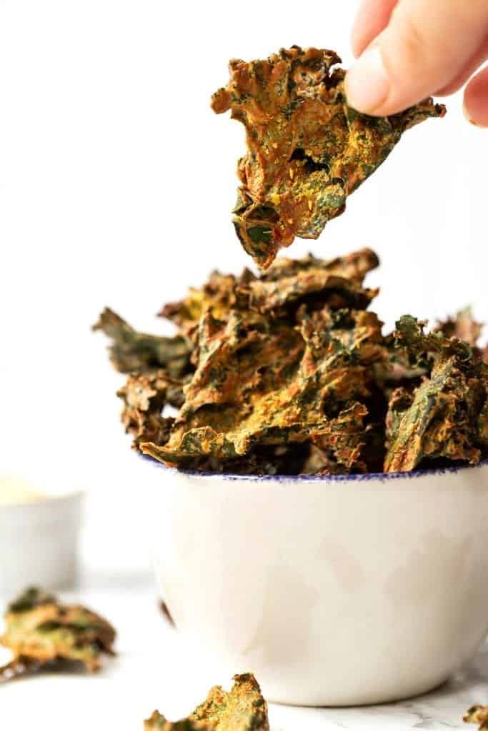 Vegan Cheesy Kale Chips