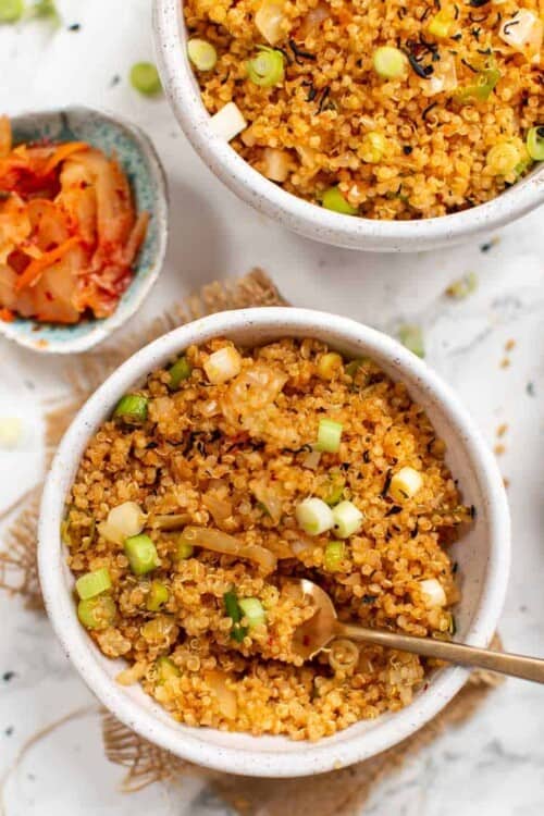 Kimchi Fried Quinoa Recipe | 5 Ingredients & 10 Minutes - Simply Quinoa
