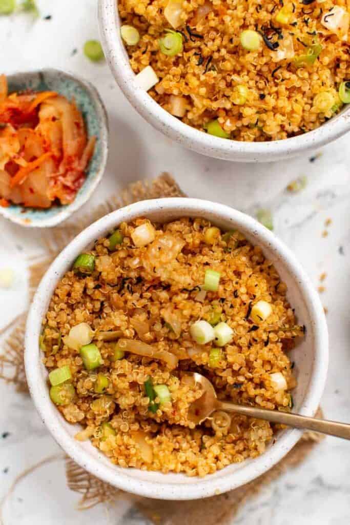 10 Minute Quinoa with Kimchi