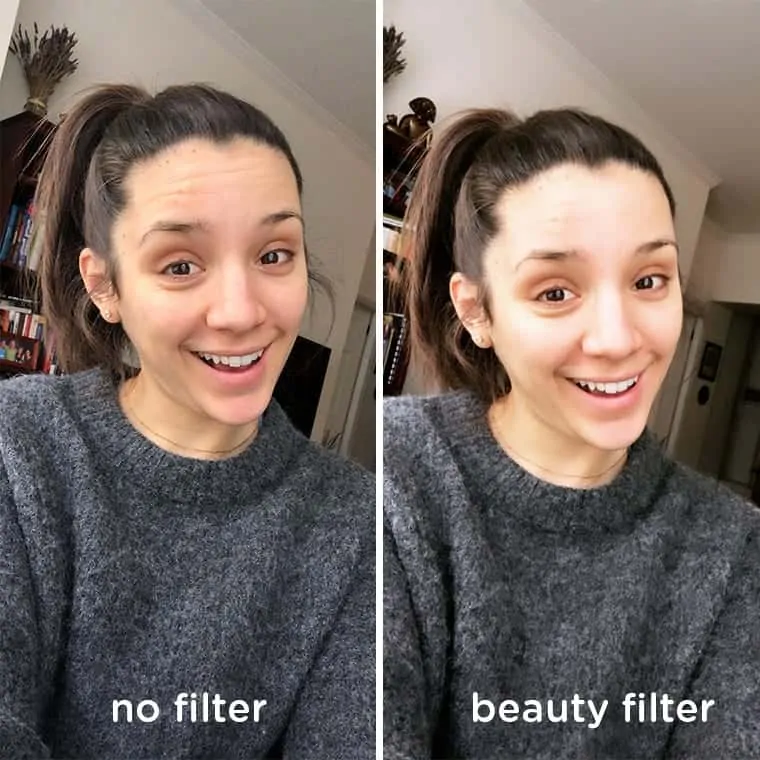 No Filter vs Beauty Filter on Instagram