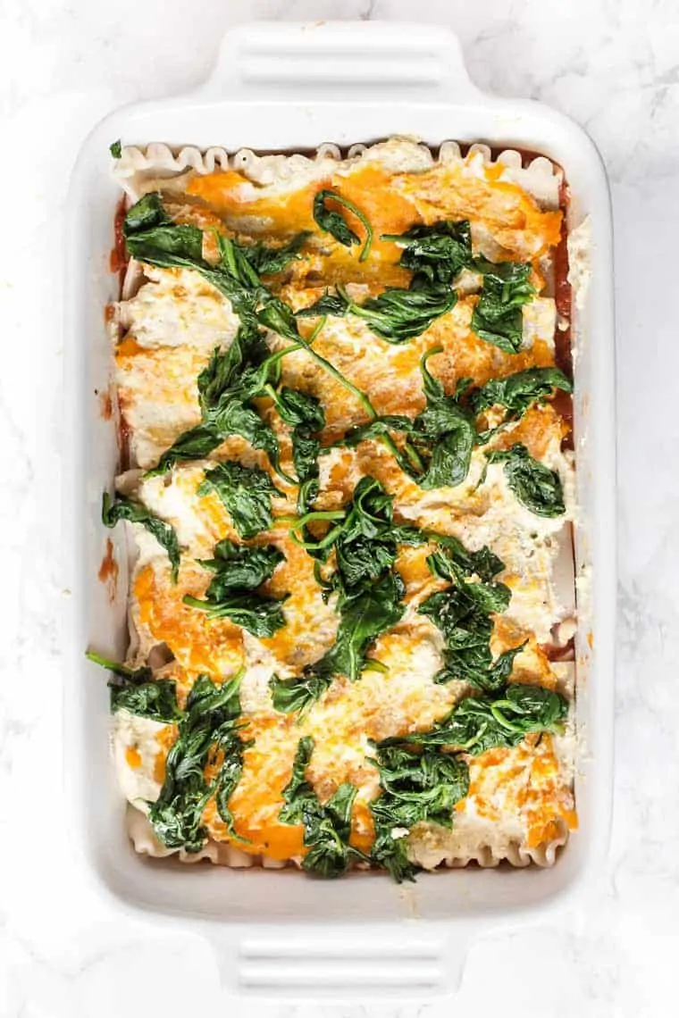 Butternut Squash Lasagna with Spinach