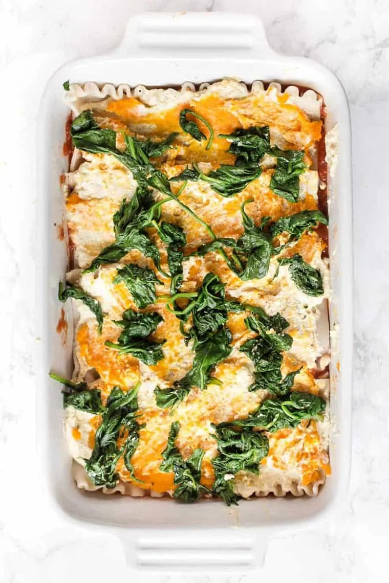 Butternut Squash Lasagna in a baking dish