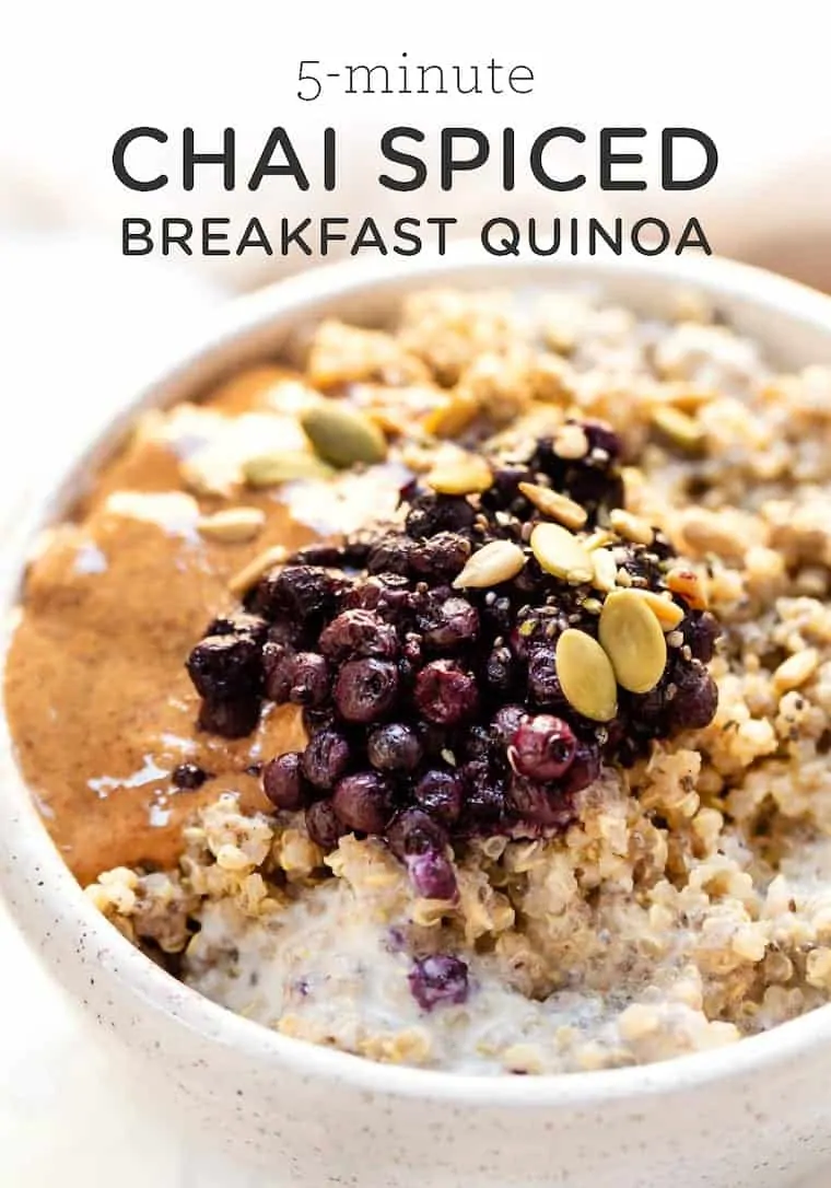 5-Minute Chai Spiced Breakfast Quinoa - Simply Quinoa