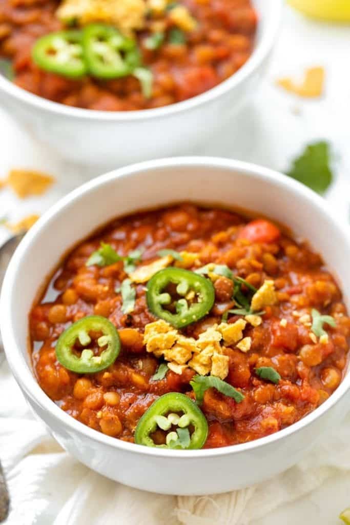 Instant Pot Lentil Chili Recipe