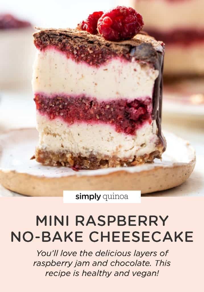 Mini Raspberry No Bake Cheesecake Vegan Gf Simply Quinoa