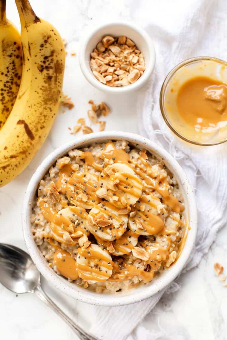 Learn how to make the creamiest steel-cut oats in the Instant Pot. This easy method works every time. Plus, get 6 flavor variations! Peanut Butter Steel Cut Oats