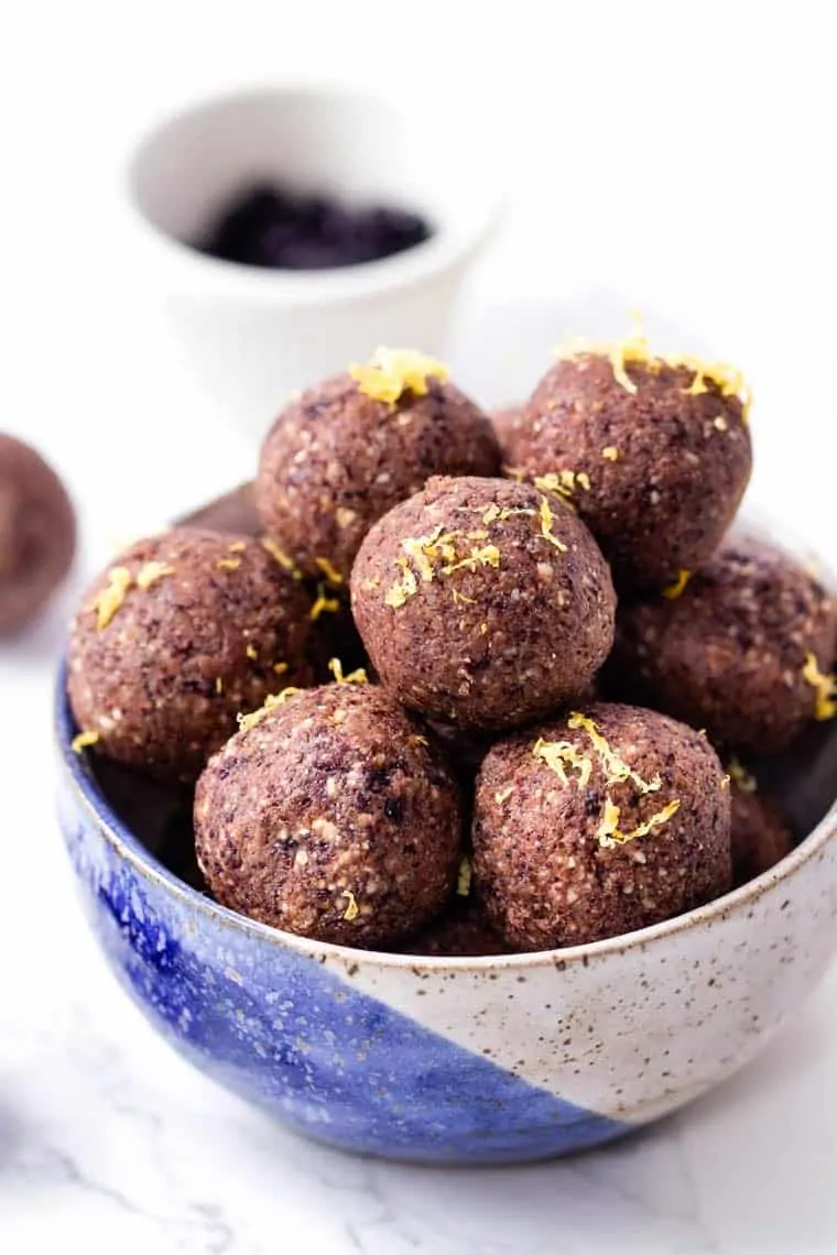 Lemon Blueberry Energy Balls