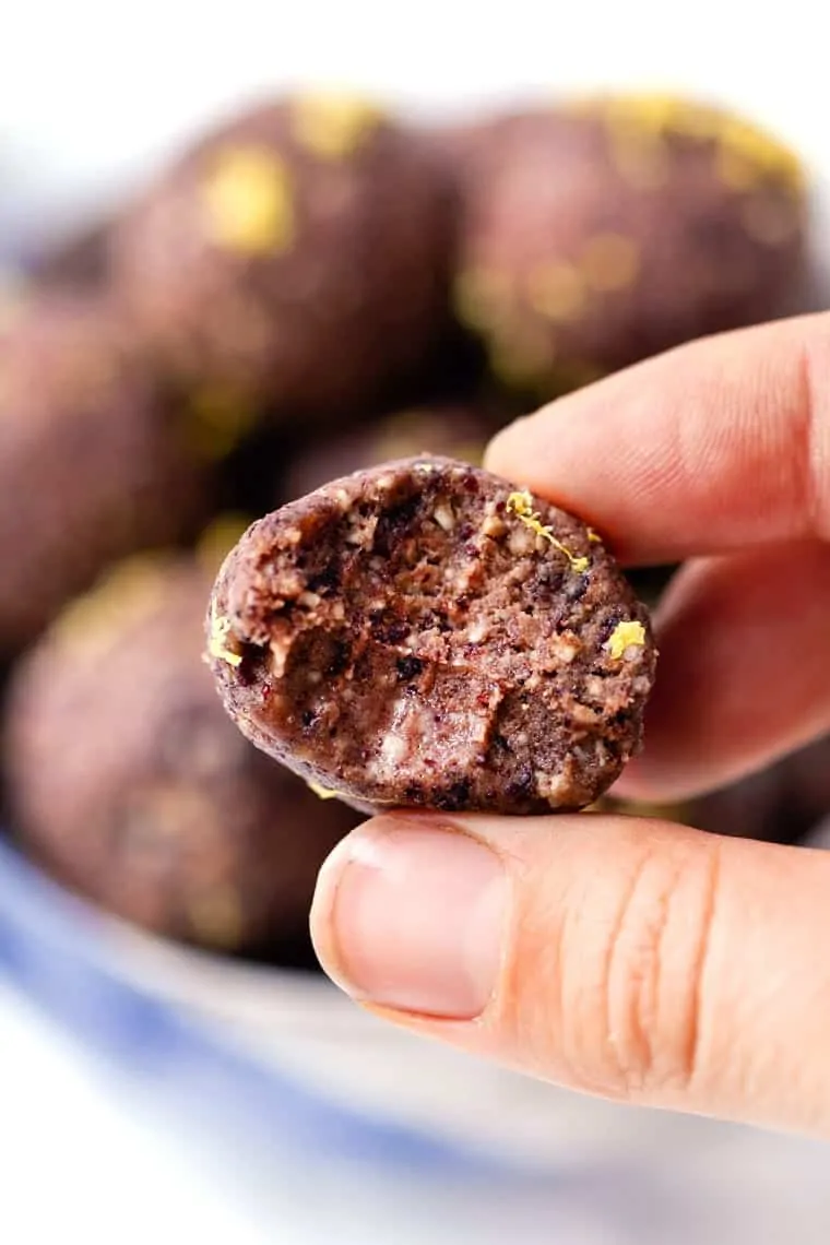 No Bake Blueberry Energy Balls