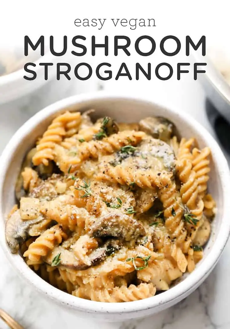 Easy Mushroom Stroganoff with Vegan Cream Sauce