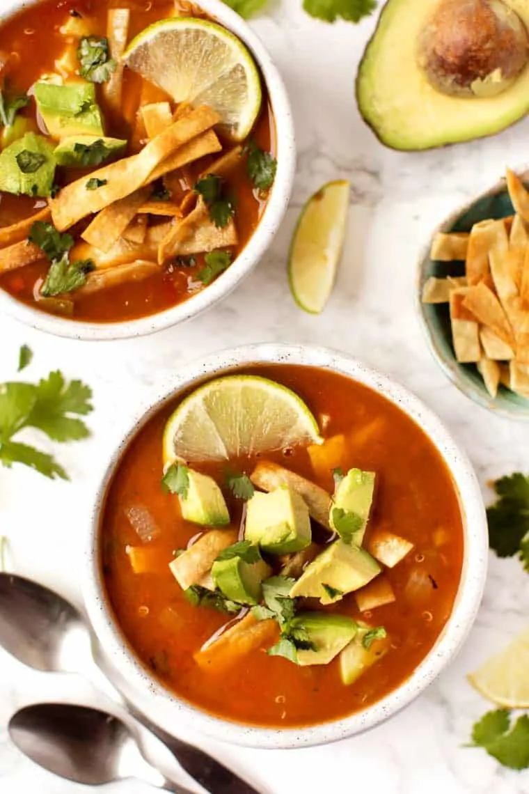 Vegan Quinoa Tortilla Soup