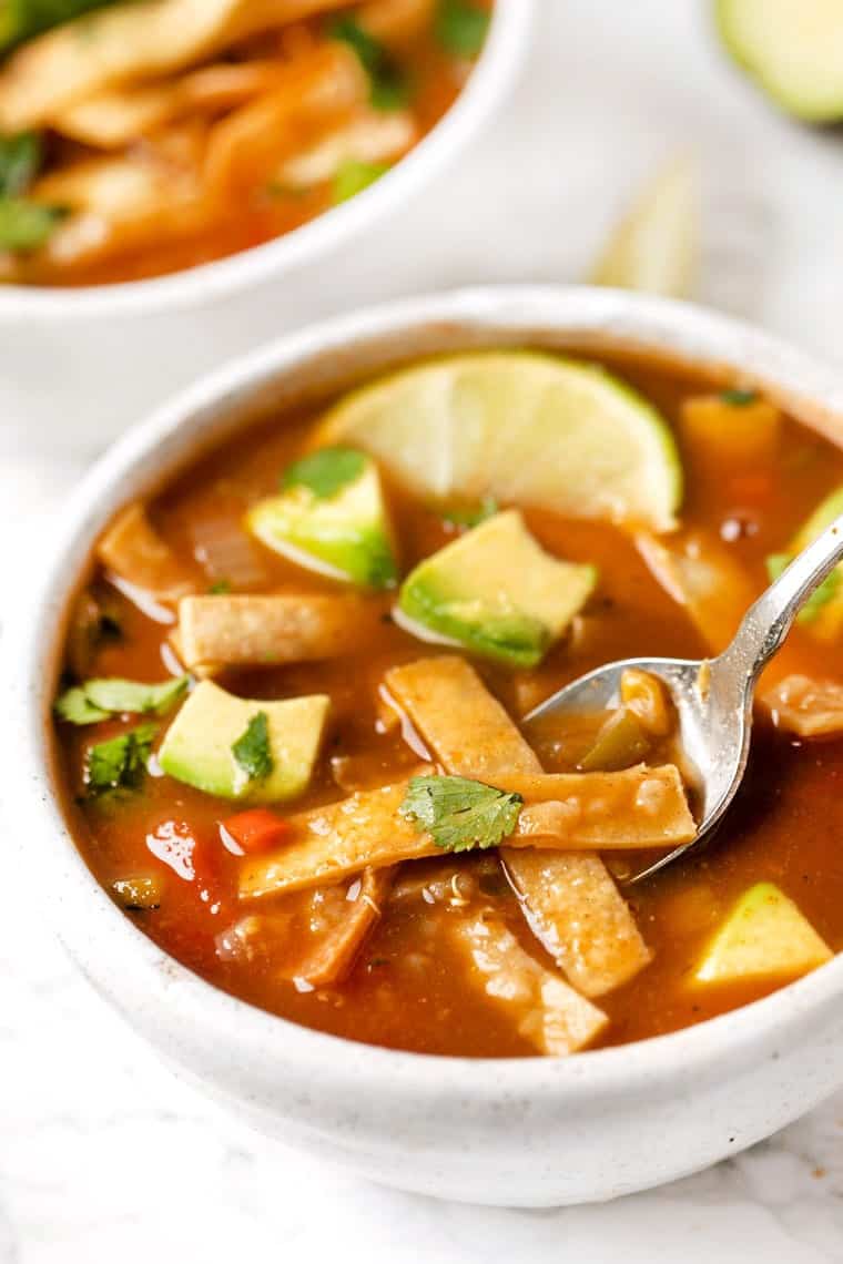The Best Vegan Tortilla Soup