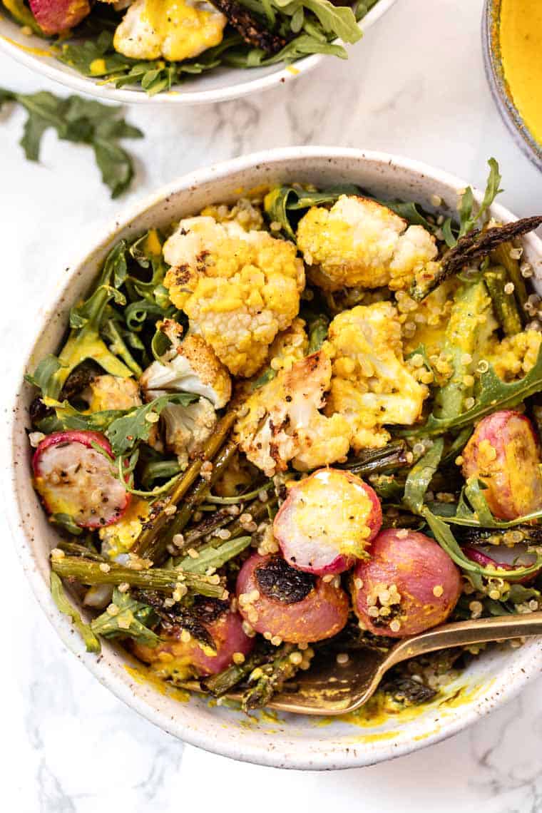 Meal Prep Quinoa Bowls with Spring Vegetables