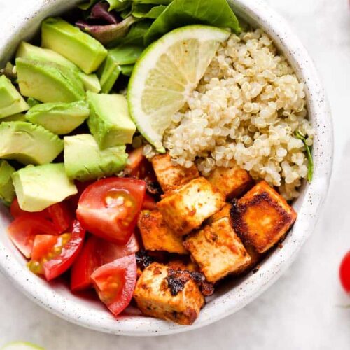 Tofu, Quinoa Misky na Jídlo Prep