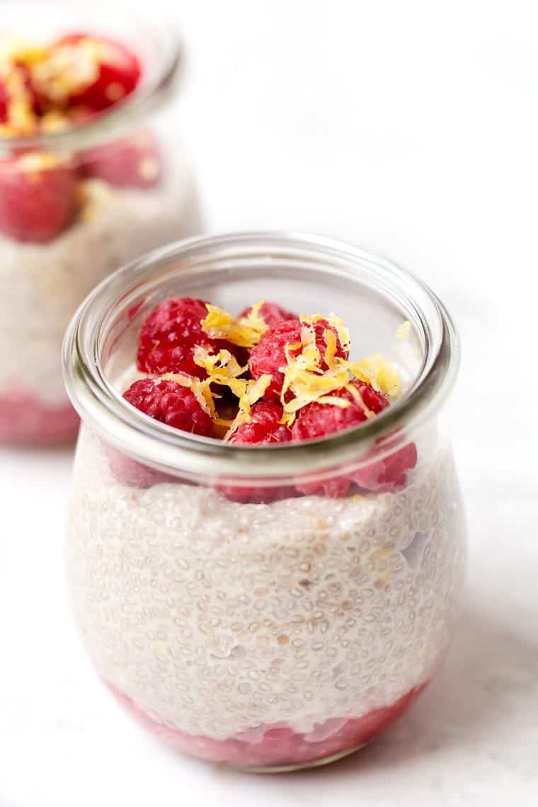 Lemon Raspberry Chia Pudding Recipe