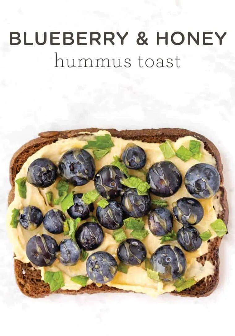 Blueberry Honey Hummus Toast