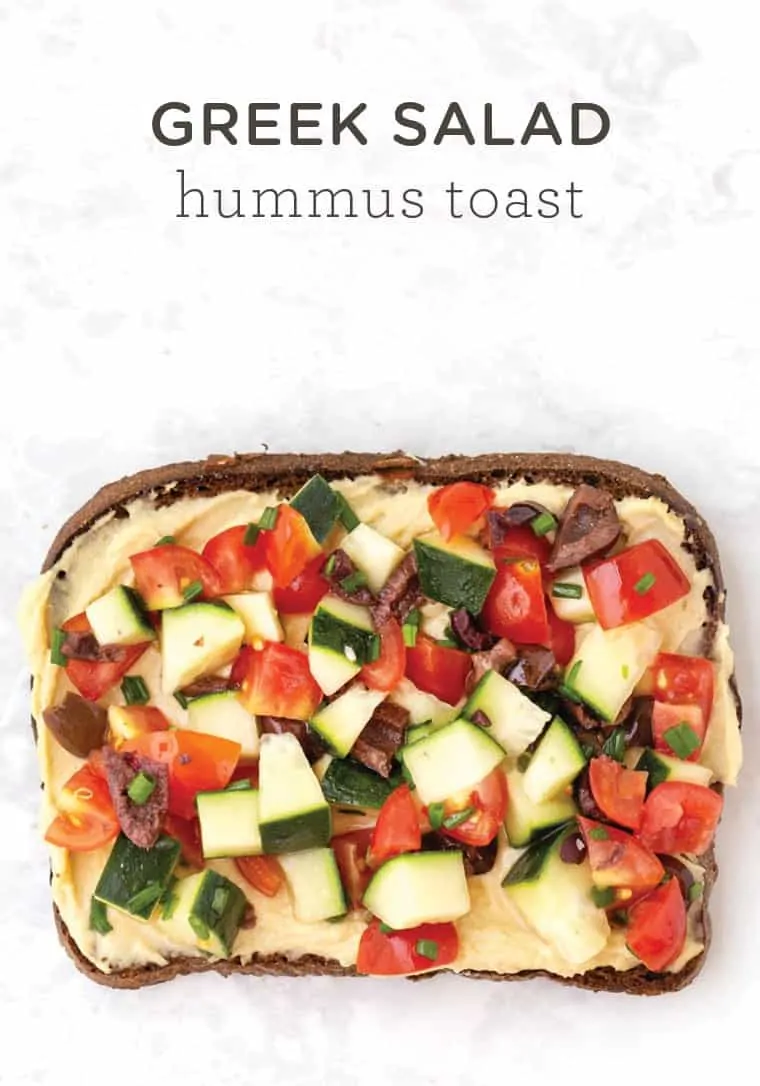 Greek Salad Toast Recipe
