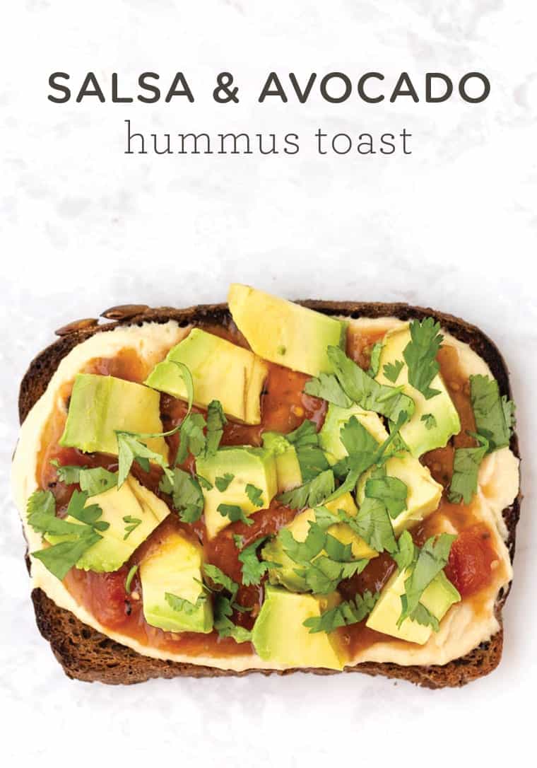 Salsa Avocado Hummus Toast Recipe