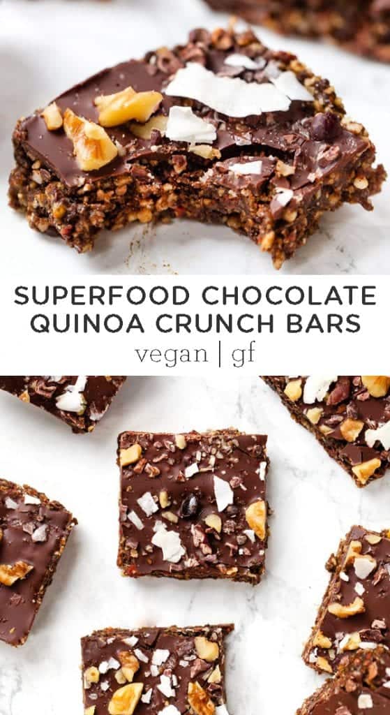 Superfood Chocolate Quinoa Crunch Bars