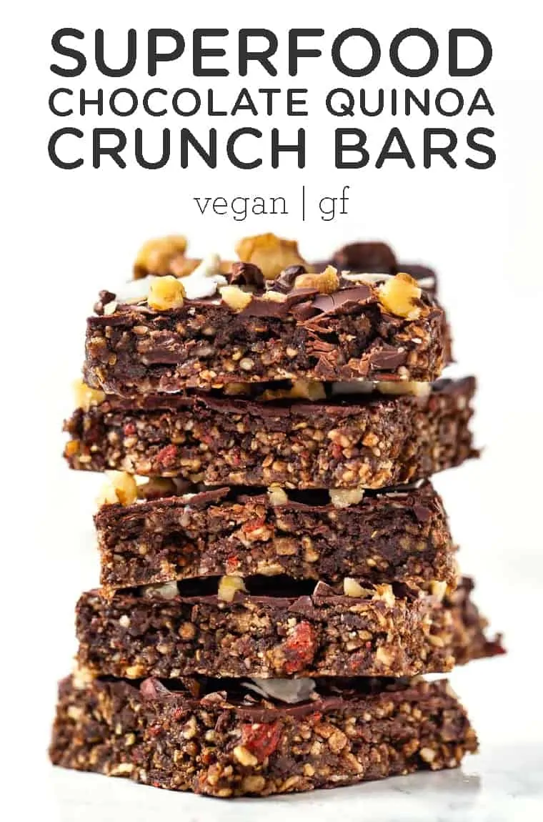 Superfood Chocolate Quinoa Crunch Bars