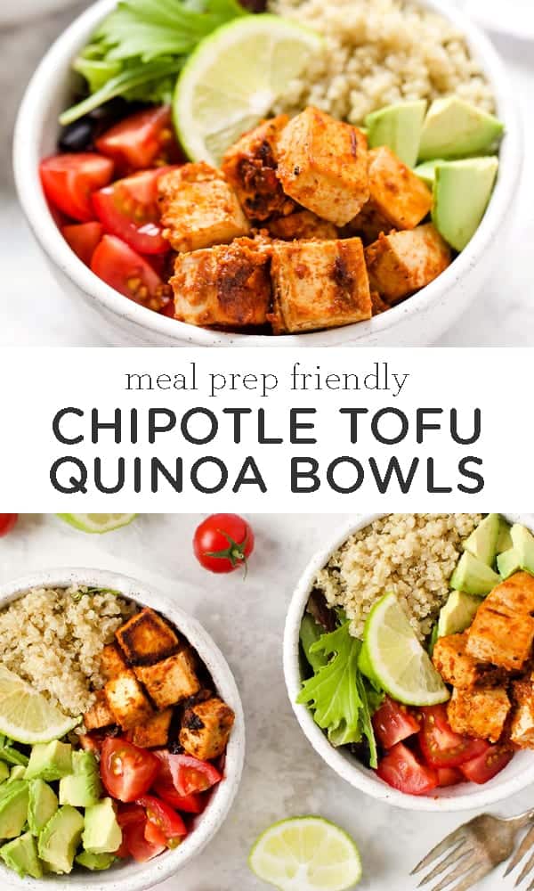 Chipotle Tofu quinoa tálak