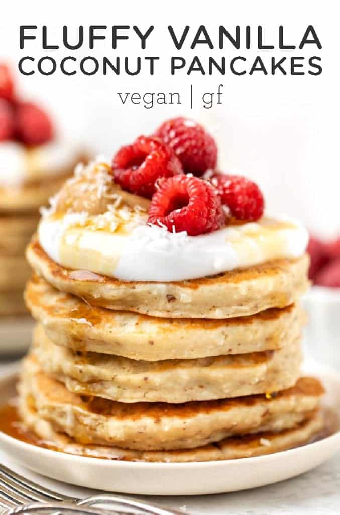 vegan Vanilla Coconut Pancakes