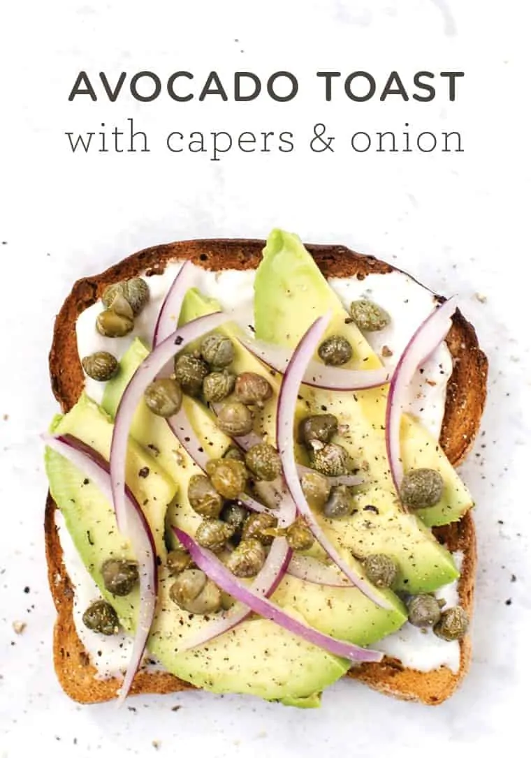 Avocado Toast with Capers and Red Onion