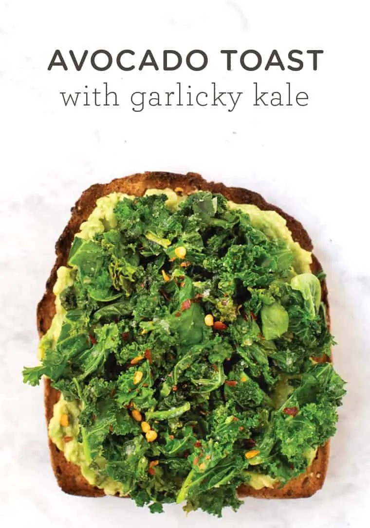 Avocado Toast with Garlic Kale