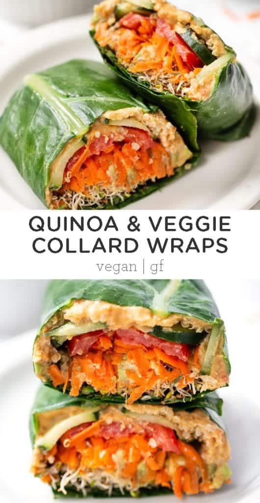 Quinoa Veggie Collard Wraps