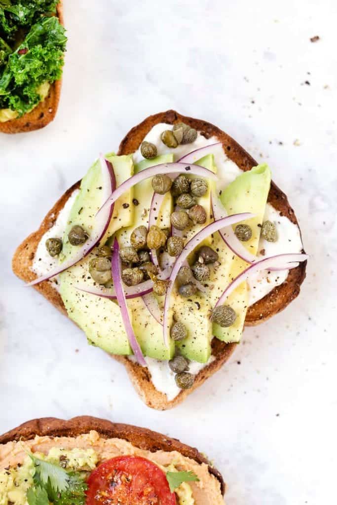 Avocado Toast with Capers + Onion