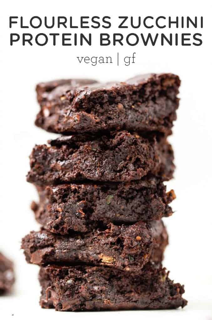 Flourless Zucchini Protein Brownies