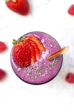 Vegan Triple Berry Protein Smoothie Recipe - Simply Quinoa