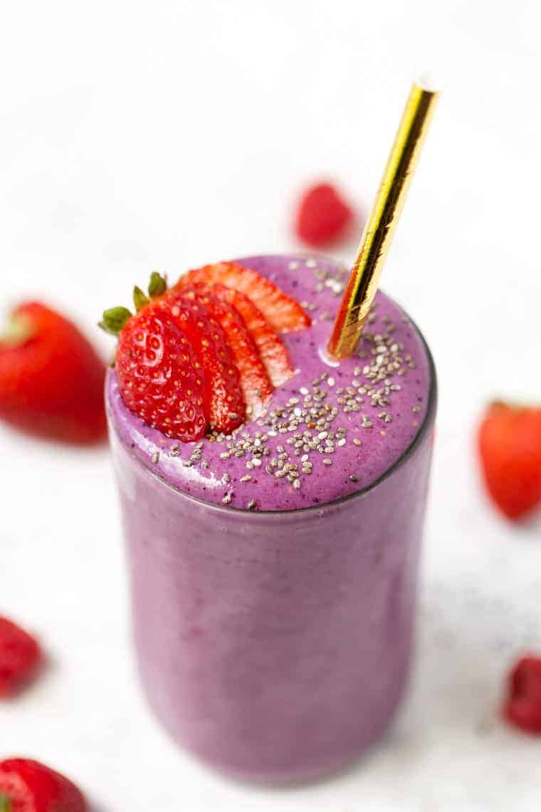 Triple Berry Protein Smoothie Recipe