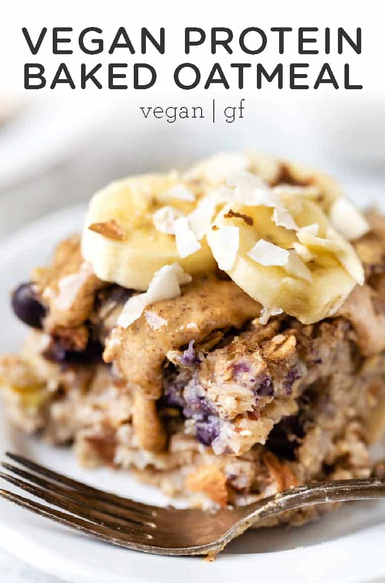 Protein Baked Oatmeal with Bananas and Blueberries Simply Quinoa