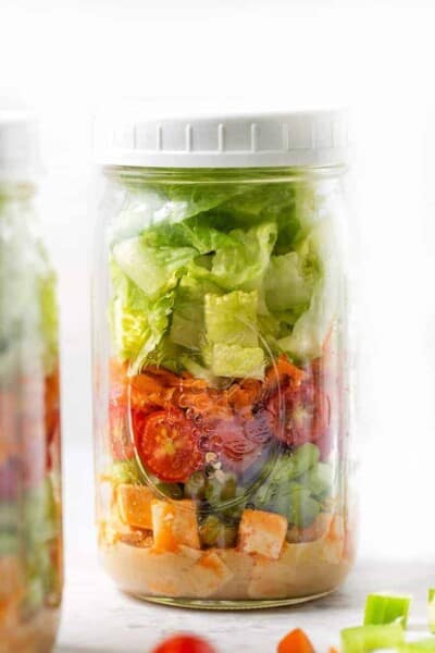 Buffalo Tofu Mason Jar Salad Recipe