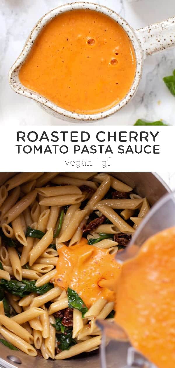 Vegan Roasted Cherry Tomato Pasta Sauce [Vegan] Simply Quinoa