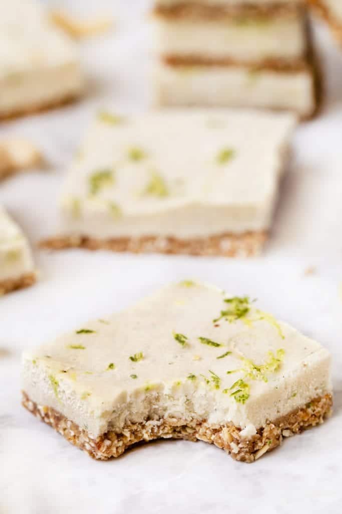 Healthy No Bake Cashew Bars